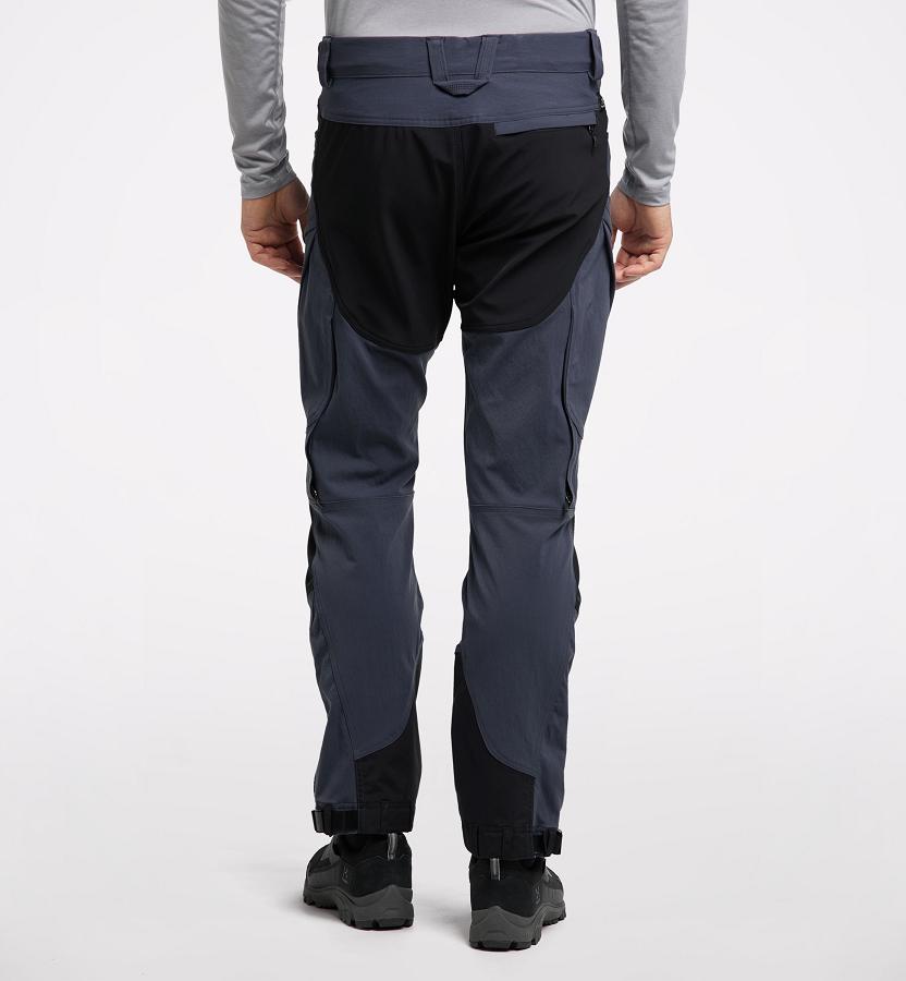 Haglöfs Mens Rugged Mountain Hiking Pants Blue/Black New Zealand 70613IQGV